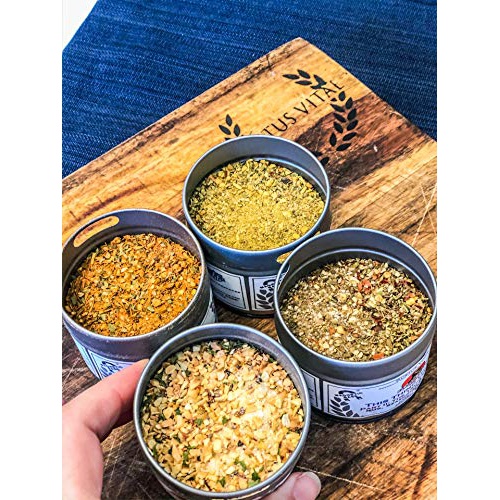  Chucks Flavor Train Collection | 4 Gourmet Seasonings, Spice Blends & Rubs | All Natural | Non GMO | Sustainably Sourced | Small Batch & Handcrafted | Gustus Vitae | #101