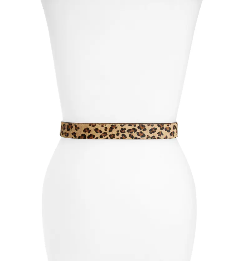  Halogen Genuine Calf Hair Belt_LEOPARD