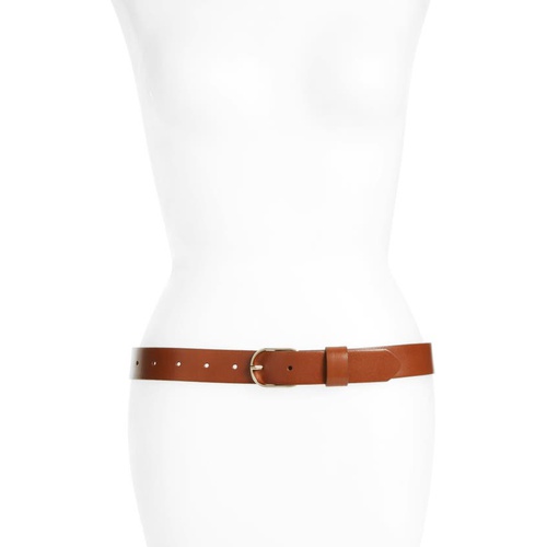  Halogen Tailored Trouser Leather Belt_COGNAC