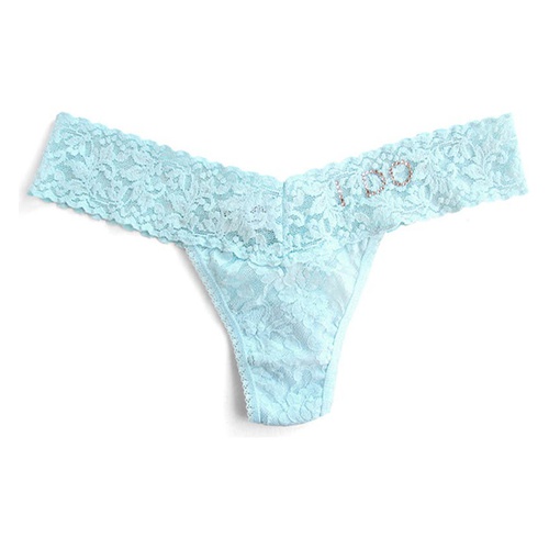  Hanky Panky I Do Swarovski Crystal Low Rise Thong_CELESTE BLUE