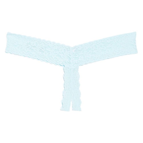  Hanky Panky Bride Crystal Open Gusset Thong_CELESTE BLUE