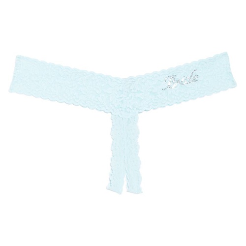  Hanky Panky Bride Crystal Open Gusset Thong_CELESTE BLUE