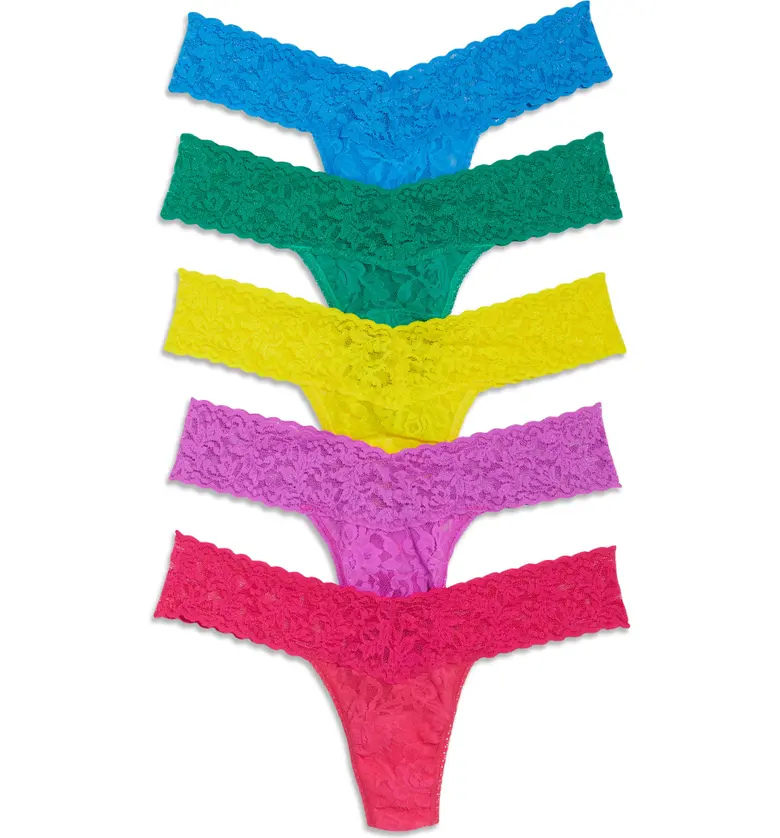  Hanky Panky Assorted 5-Pack Lace Low Rise Thongs_SUMMER 2021