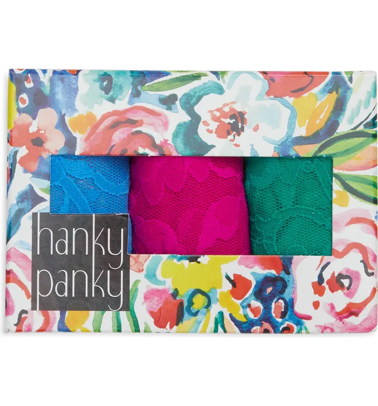 Hanky Panky Assorted 3-Pack Original Rise Thongs_SUMMER 2021