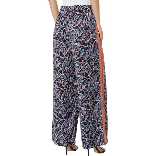  H Halston Elastic Waistband Side Trim Wide Leg Pants