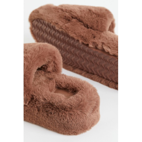 에이치앤엠 H&M Faux Fur Slippers