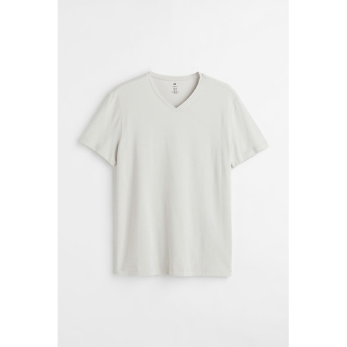 에이치앤엠 H&M Slim Fit V-neck T-shirt