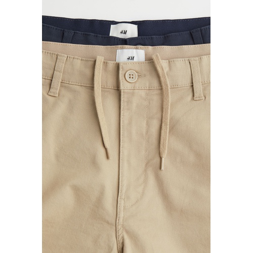 에이치앤엠 H&M 2-pack Regular Fit Cotton Chino Shorts