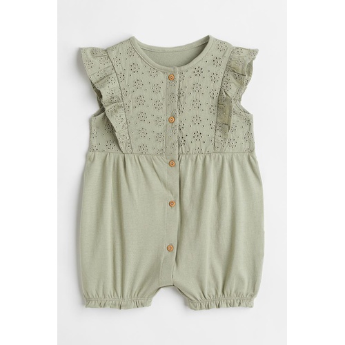 에이치앤엠 H&M Flounce-trimmed Romper Suit