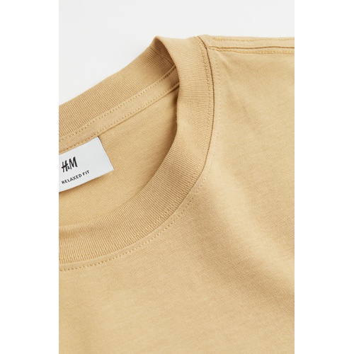 에이치앤엠 H&M Relaxed Fit Printed T-shirt
