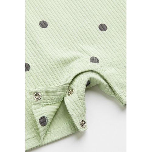 에이치앤엠 H&M Short-sleeved Cotton Bodysuit