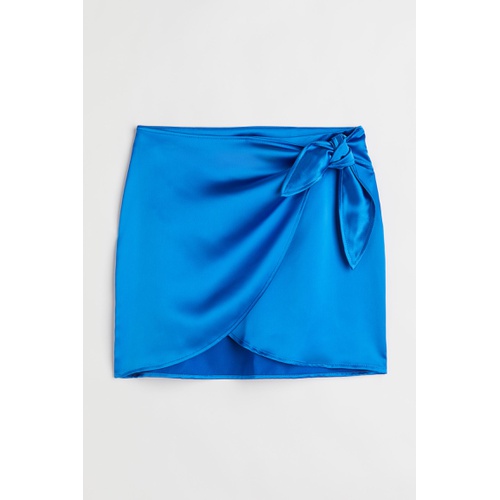 에이치앤엠 H&M Satin Wrapover Skirt