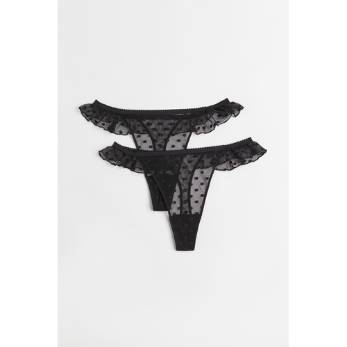 에이치앤엠 H&M 2-pack Mesh Thong Briefs