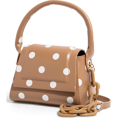  HOUSE OF WANT We Are Chic Vegan Leather Top Handle Crossbody_TAN POLKA DOT