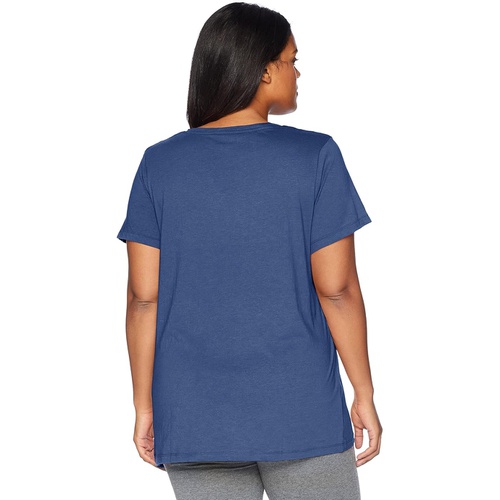  HUE Plus Size Short Sleeve V-Neck Sleep Tee