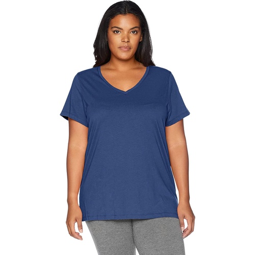  HUE Plus Size Short Sleeve V-Neck Sleep Tee