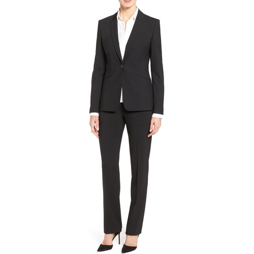 휴고보스 BOSS Jabina Tropical Stretch Wool Jacket_BLACK
