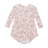 HUXBABY Daisy Rainbow Long Sleeve Swirl Dress (Infantu002FToddler)