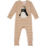 HUXBABY Cool Penguin Stripe Romper (Infant)