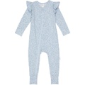 HUXBABY Floral Bunnies Zip Romper (Infant)