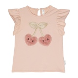 HUXBABY Cherry Hearts Frill T-Shirt (Infantu002FToddler)