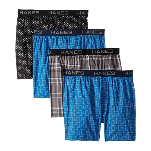  Hanes 4-Pack Core Cotton Plaid Boxers