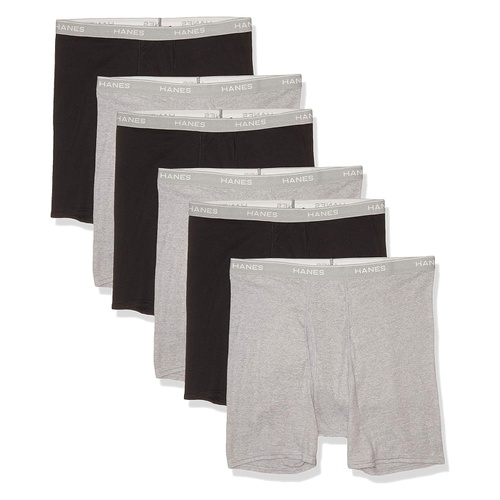  Hanes Mens Tagless Boxer Briefs with Fabric-Covered Waistband-Multiple Packs Available