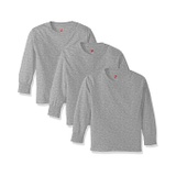 Hanes Big Boys Tagless Long Sleeve Tee (Pack of 3)