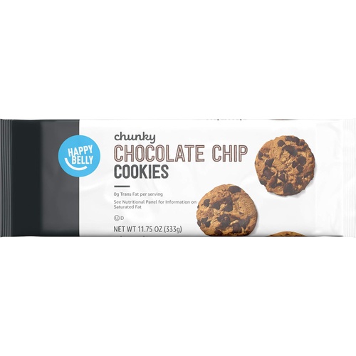  Amazon Brand - Happy Belly Chunky Chocolate Chip Cookies, 11.75 Ounce