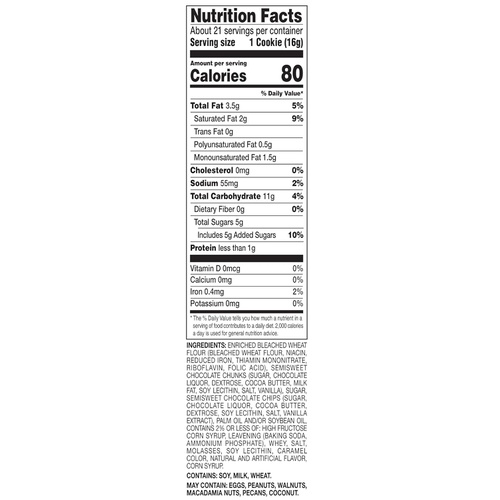  Amazon Brand - Happy Belly Chunky Chocolate Chip Cookies, 11.75 Ounce