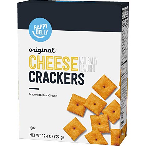  Amazon Brand - Happy Belly Original Cheese Crackers, 12.4 Ounce