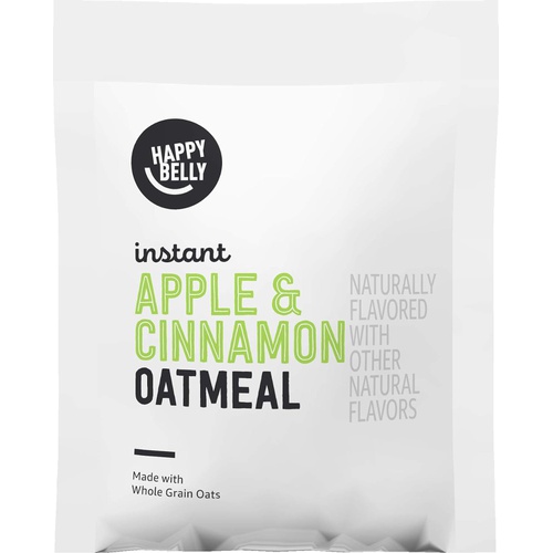  Amazon Brand - Happy Belly Instant Oatmeal, Apple and Cinnamon, 20 Packets