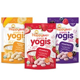 Happy Family Happy Baby Organic Yogis Freeze-Dried Yogurt & Fruit Snacks, Variety Pack, 6 Count (2 of Each Flavor)