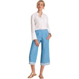 Hatley Cropped Wide Leg Pants - Chambray