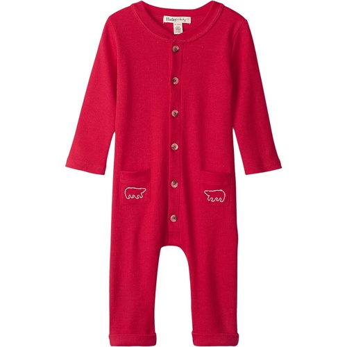 해틀리 Hatley Kids Racing Plush Henley Romper (Infant)