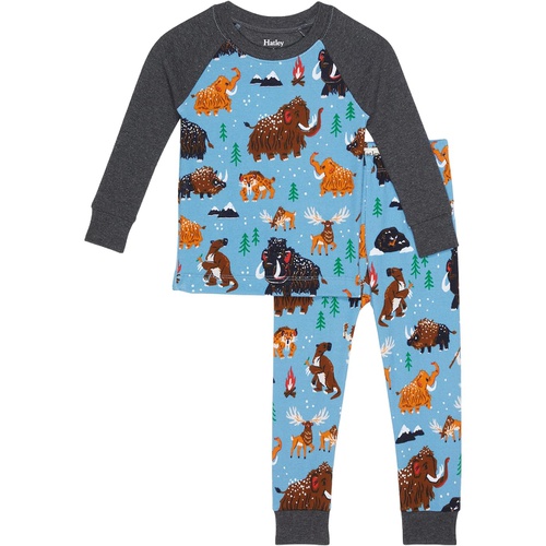 해틀리 Hatley Kids Ice Age Organic Cotton Raglan PJ Set (Toddleru002FLittle Kidsu002FBig Kids)