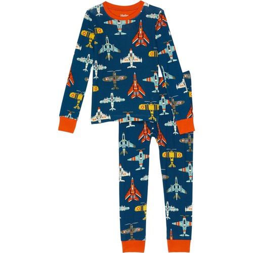 해틀리 Hatley Kids Flying Aircrafts Organic Cotton PJ Set (Toddleru002FLittle Kidsu002FBig Kids)