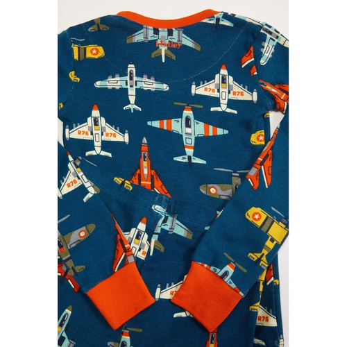 해틀리 Hatley Kids Flying Aircrafts Organic Cotton PJ Set (Toddleru002FLittle Kidsu002FBig Kids)