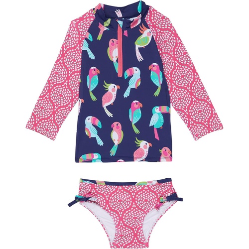 해틀리 Hatley Kids Tropical Birds Rashguard Set (Toddleru002FLittle Kidsu002FBig Kids)