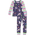 Hatley Kids Cosmic Rainbows Organic Cotton Raglan PJ Set (Toddleru002FLittle Kidsu002FBig Kids)