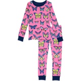 Hatley Kids Vibrant Butterflies Organic Cotton PJ Set (Toddleru002FLittle Kidsu002FBig Kids)