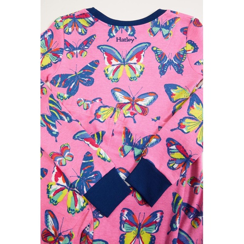 해틀리 Hatley Kids Vibrant Butterflies Organic Cotton PJ Set (Toddleru002FLittle Kidsu002FBig Kids)