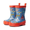 Hatley Kids Flying Aircrafts Shiny Rain Boots (Toddleru002FLittle Kidu002FBig Kid)