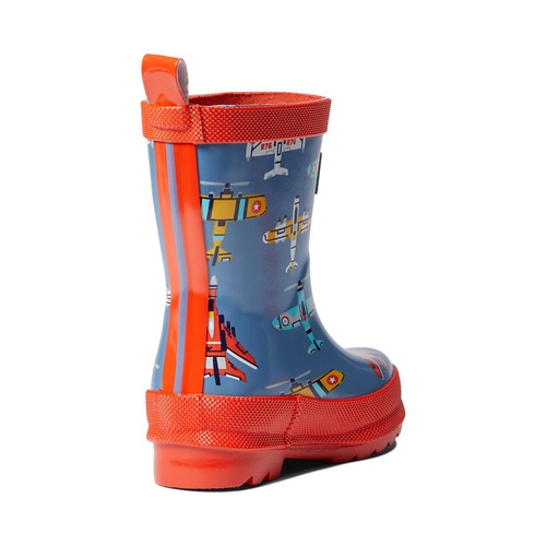 해틀리 Hatley Kids Flying Aircrafts Shiny Rain Boots (Toddleru002FLittle Kidu002FBig Kid)