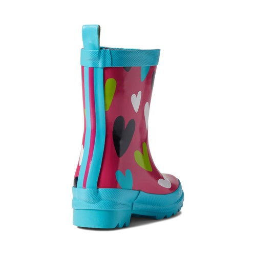 해틀리 Hatley Kids Confetti Hearts Shiny Rain Boots (Toddleru002FLittle Kidu002FBig Kid)