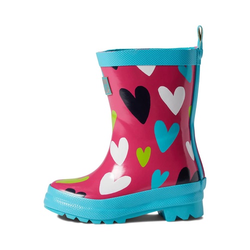 해틀리 Hatley Kids Confetti Hearts Shiny Rain Boots (Toddleru002FLittle Kidu002FBig Kid)