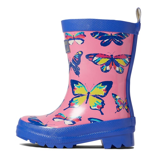 해틀리 Hatley Kids Vibrant Butterflies Shiny Rain Boots (Toddleru002FLittle Kidu002FBig Kid)