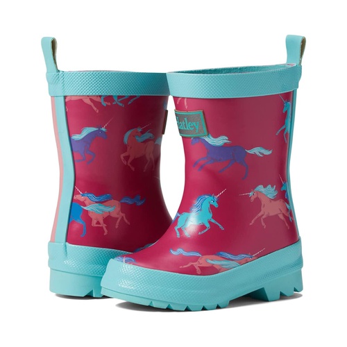 해틀리 Hatley Kids Frolicking Unicorns Shiny Rain Boots (Toddleru002FLittle Kid)