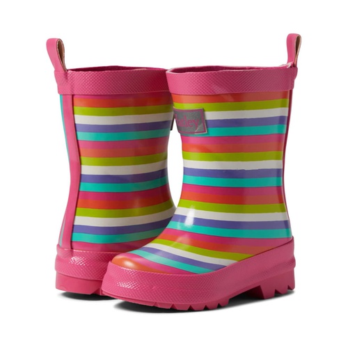 해틀리 Hatley Kids Rainbow Stripes Shiny Rain Boots (Toddleru002FLittle Kid)