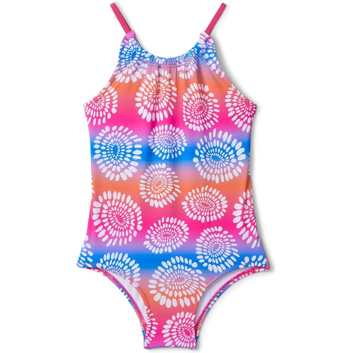 해틀리 Hatley Kids Eyelash Mandela Gather Front Swimsuit (Toddler/Little Kids/Big Kids)